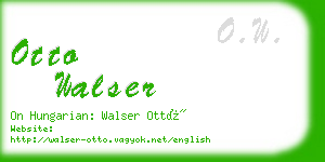 otto walser business card